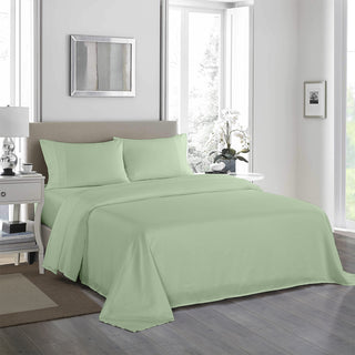 Royal Comfort - 1200TC Ultrasoft 4 Pc Sheet Set - King - Sage Green-1833647278737461248