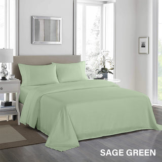 Royal Comfort - 1200TC Ultrasoft 4 Pc Sheet Set - King - Sage Green-1833647278737461253