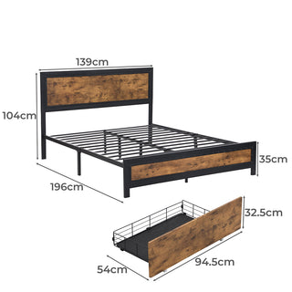 Levede Metal Bed Frame Double Mattress-1843791439604092930