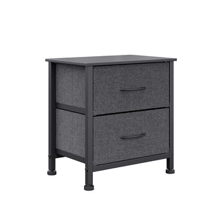 Levede Storage Cabinet Chest of 2 Drawers Dark Grey-1831592888581099520