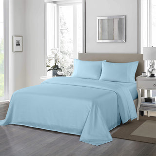 Royal Comfort 1200TC Ultrasoft 4 Piece Sheet Set - King - Sky Blue-1833647262878797824