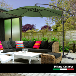 Milano Outdoor - Outdoor 3 Meter Hanging and Folding Umbrella - Green-1833647288329834498