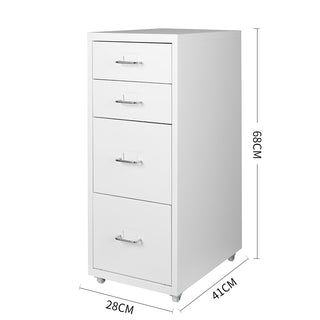 Levede 4 Drawer Office Drawers Cabinet White-1831592679092391938