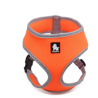 Dog Harness with Steel D Ring - Orange, S-1831155622385684480