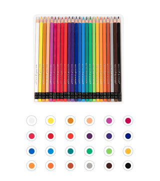 Yplus Erasable Color Pencil with Eraser 24 Colours-1831593076779520001