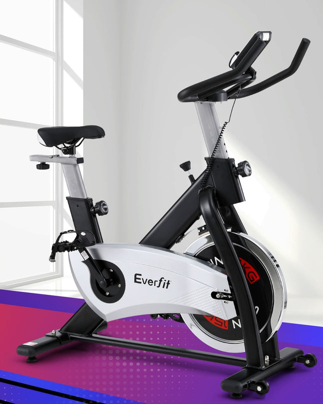 15kg Flywheel Spin Bike Everfit Exercise Bike Home Gym Fitness 120KG Capacity