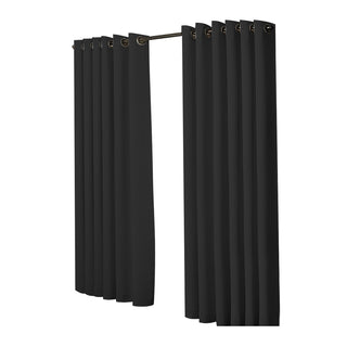 2x Blockout Curtains Panels 3 Layers Black-1831592785539633153