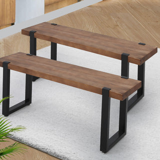 Levede 2x Dining Bench Chairs Wooden 115cm-1848848557617057798