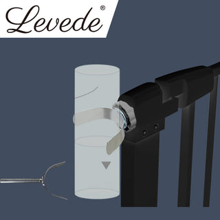 Levede Baby Safety Gate U Style Adaptor Black-1831593009746153478