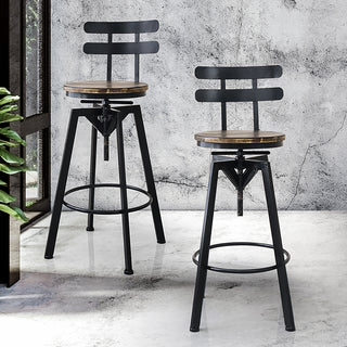 Levede 1x Bar Stool Industrial Adjustable-1831592704090443782