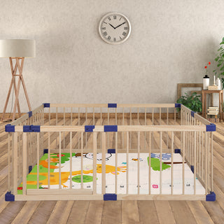 BoPeep Kids Playpen Wooden Baby Safety Large-1831592601933975558