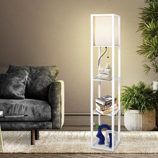 EMITTO Floor Lamp Storage Shelf LED White-1848848551321407494