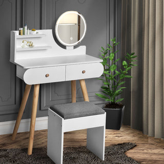 Levede Dressing Table Stool LED Mirror-1864184742828707846