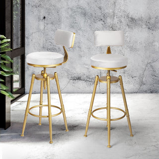 Levede 1x Bar Stools Kitchen Stool Chair White-1848848590903054342