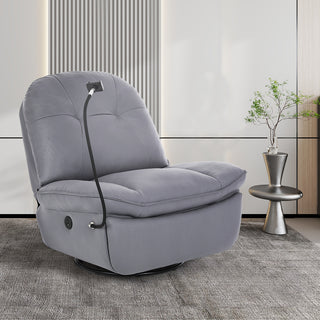 Levede Electric Chair Recliner Swivel Grey-1843791325380612102