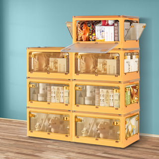 Storage Containers with Lid Clothes S Orange Small-1831593032349257734