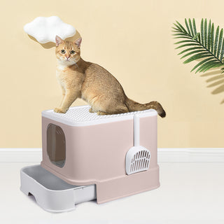 PaWz Cat Litter Box Fully Enclosed Kitty Coffee-1831593107884478470