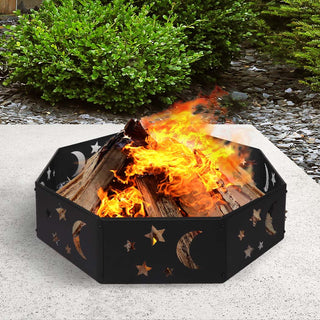 Moyasu Round Fire Pit Ring Outdoor Fireplace-1831592834726236166