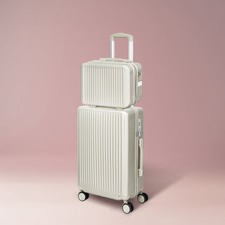 Slimbridge Luggage Suitcase Trolley White 2pc 14"+20"-1831592730778800134