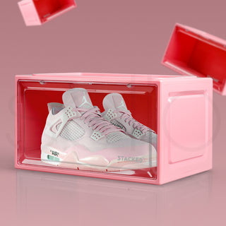 Stacked Sneaker Display Case Stackable Pink-1831593050296684550