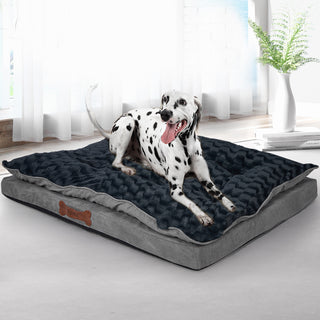 Dog Calming Bed Warm Soft Plush Comfy L Grey Large-1843791335098814470