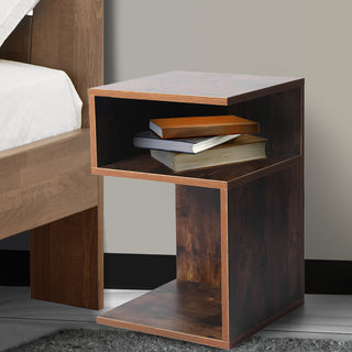 Levede 2x Bedside Tables Wood Side End Oak-1848848557331845126