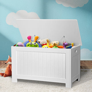 Levede Kids Toy Box Storage Chest Cabinet White-1831592691268456454