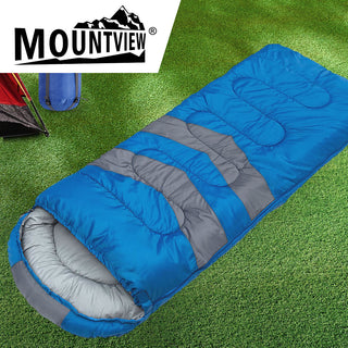 Mountview Single Sleeping Bag Bags Outdoor Blue-1829372338144153606