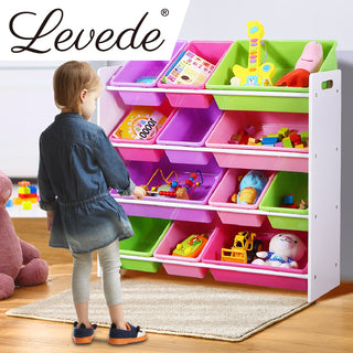 Levede 12Bins Kids Toy Box Bookshelf-1831592677058154502