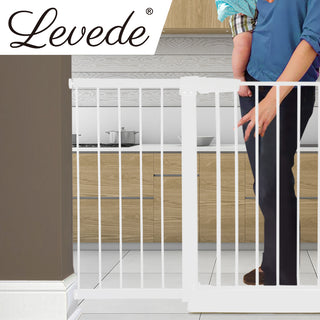 Levede Baby Safety Gate Adjustable Pet White 45cm Extension-1831593008739520518