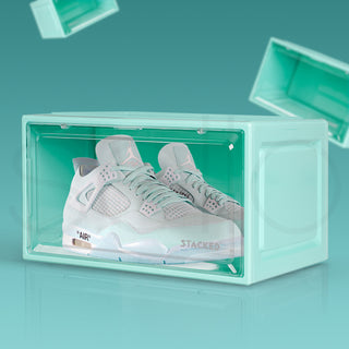 Stacked Sneaker Display Case Stackable Cyan-1831593050162466822