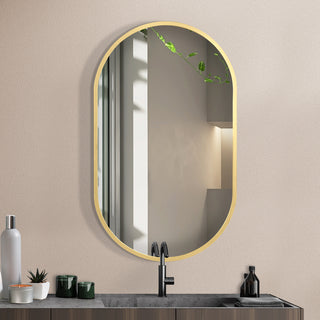 Yezi Wall Mirror Bathroom Decor Vanity Gold-1848848562956406790