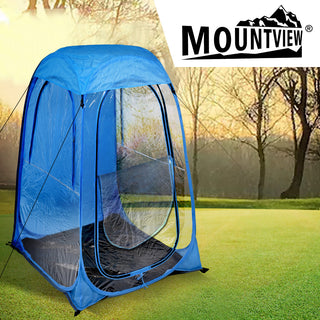 2x Mountview Pop Up Tent Camping Weather Blue-1829372167599558662