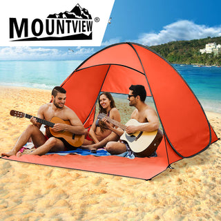 Mountview Pop Up Beach Tent Caming Portable Orange-1829372444121632774