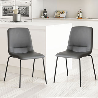 Levede Stackable Dining Chairs Kitchen Grey-1831592545025658886