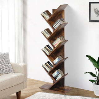 Levede Bookshelf Wooden Tree Bookcase-1831592681395064838