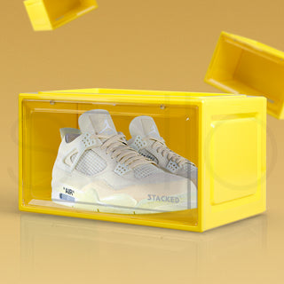 Stacked Sneaker Display Case Clear Shoe Yellow-1831593050439290886