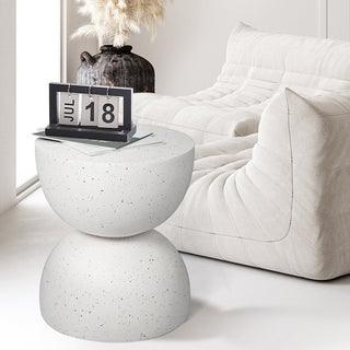 Levede Side Table Terrazzo Coffee Tables Beige-1843791404560683014