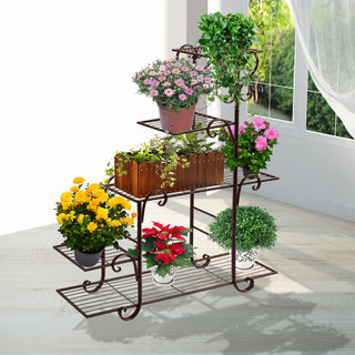 Levede Plant Stand Outdoor Indoor Metal Bronze-1843791313770778630