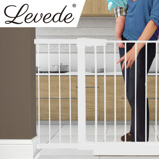 Levede Baby Safety Gate Adjustable Pet White 30cm Extension-1831593060568535046