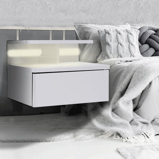 Levede 2x Bedside Tables Side Table White-1831592663078539270