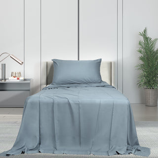 Dreamz 3pcs Sinigle Size 100% Bamboo Bed Sheet Set in Grey Colour Single-1848848587702800391