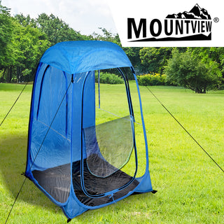 2x Mountview Pop Up Tent Camping Weather Blue-1829372167599558663