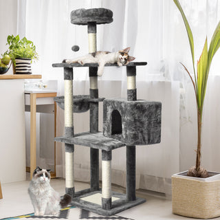 PaWz 130cm Cat Tree Toy Scratching Post Grey-1848848536515514375