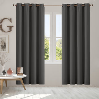 2x Blockout Curtains Panels 3 Layers Charcoal-1848848594245914630