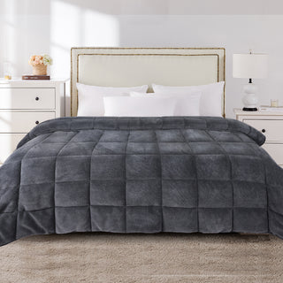 DreamZ Quilt Doona Comforter Blanket Grey Super King-1831592714366488583