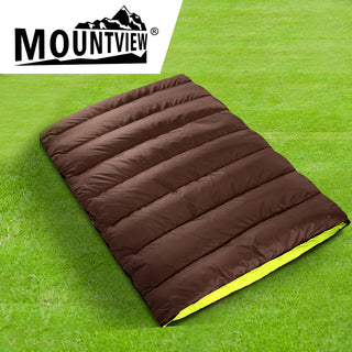 Mountview Double Sleeping Bag Bags Outdoor Brown-1829372239619952647