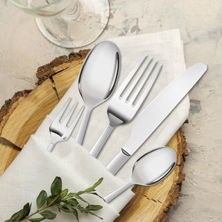 Cutlery Set Stainless Steel Knife Fork Silver-1843791377738108935