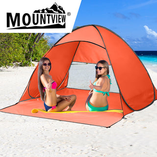 Mountview Pop Up Beach Tent Caming Portable Orange-1829372393932591111