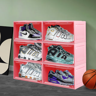 Stacked Sneaker Display Case 6x Shoe Pink-1848848492668260359